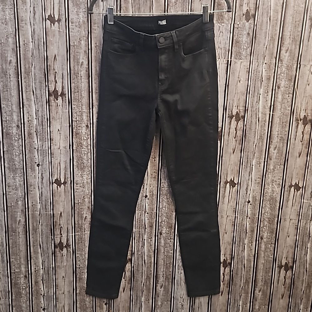 Paige Hoxton Ankle Skinny Jeans Black Luxe Wash Sz. 26